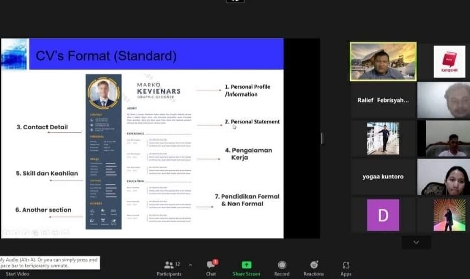Workshop Pembuatan CV, dan Interview 1 on 1