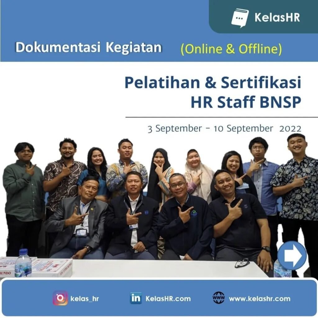 Pelatihan & Sertifikasi HR Staff & Supervisor BNSP September 2022 ...