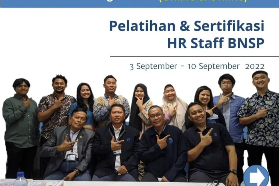 Pelatihan & Sertifikasi HR Staff & Supervisor BNSP September 2022