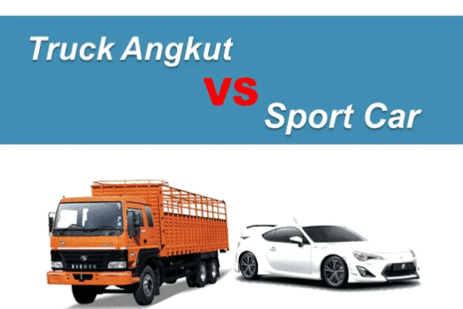 Truck Angkut VS Sedan Sport