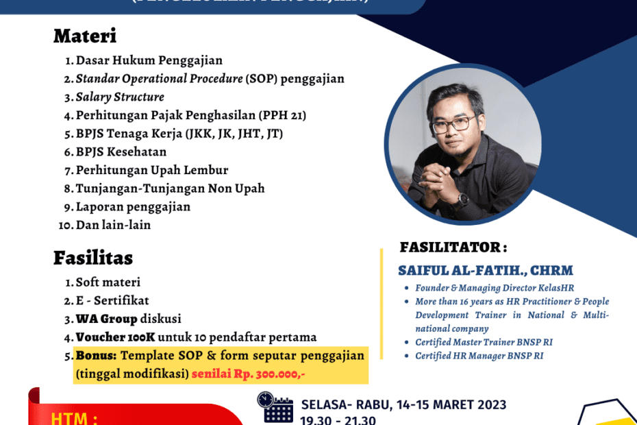2 Days Development Program : Payroll Management (Pengelolaan Penggajian)