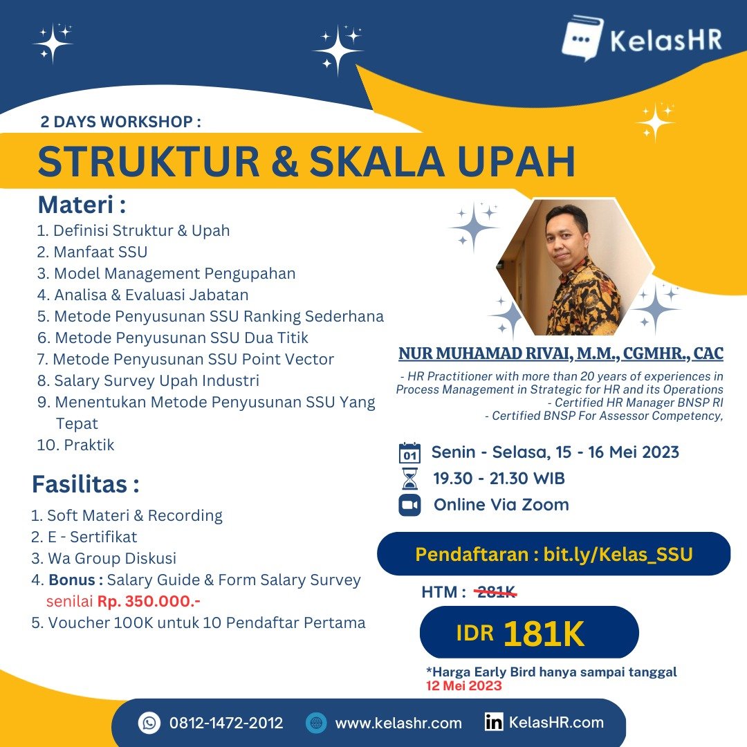 Workshop : Menyusun Struktur & Skala Upah - Kelas HR