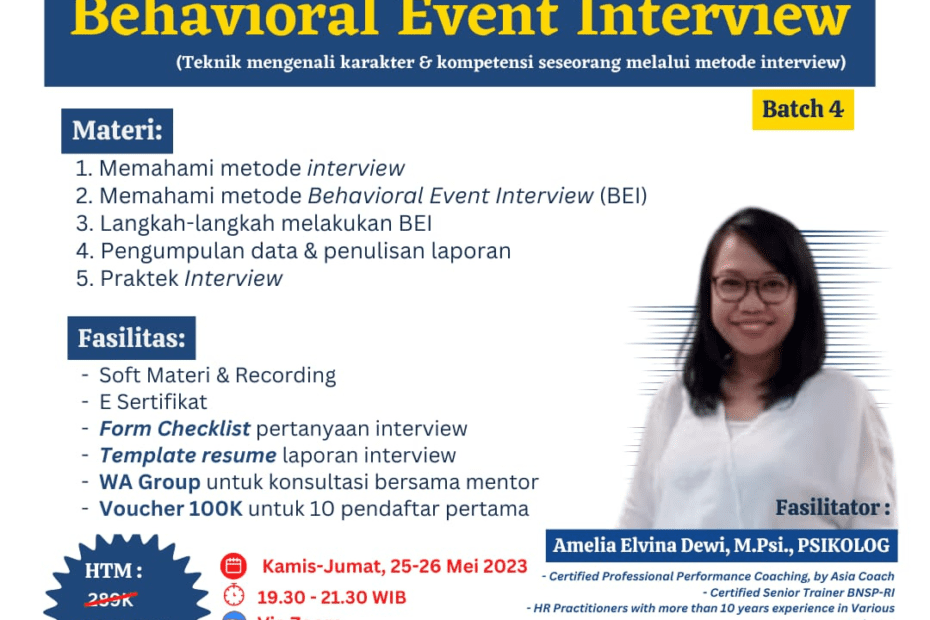 Behavioral Event Interview Batch 4