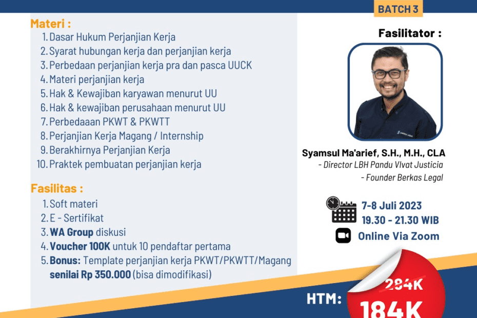 Perjanjian Kerja (PKWT/PKWTT) Batch 3