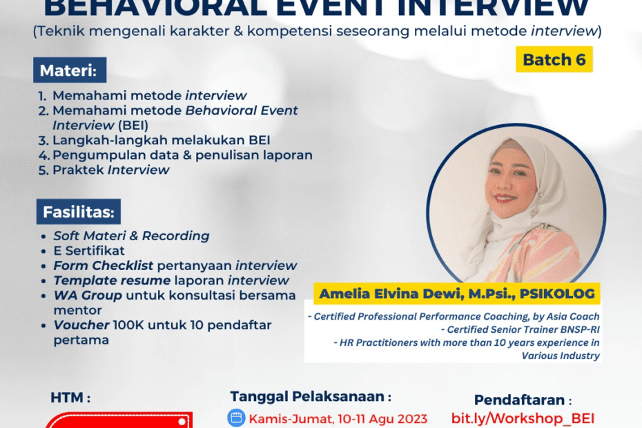 Behavioral Event Interview Batch 6 Behavioral Event Interview Batch 6