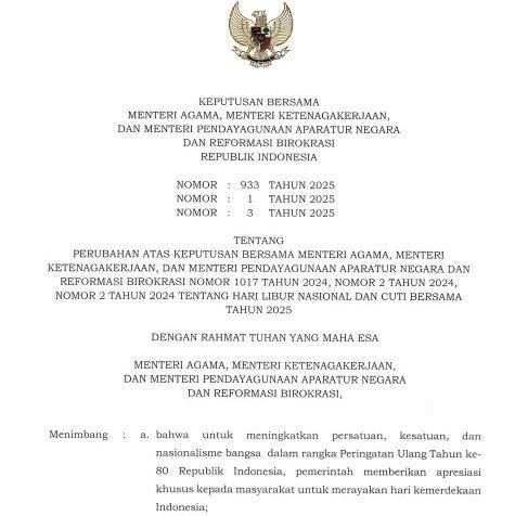 18 Agustus Libur Nasional Atau Cuti Bersama, Ini Penjelasannya!